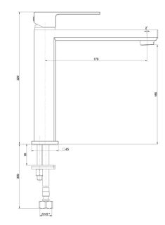 Смеситель для раковины Paini Grazia 21PZ205M чёрный матовый